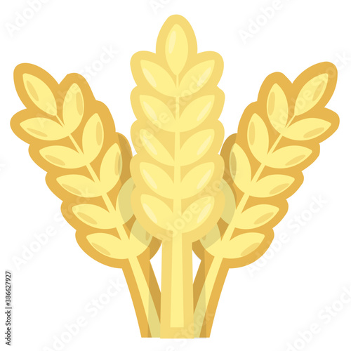 
A grassy structure with seeds completing icon for wheat 
