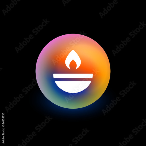 Oil Flame - App Button