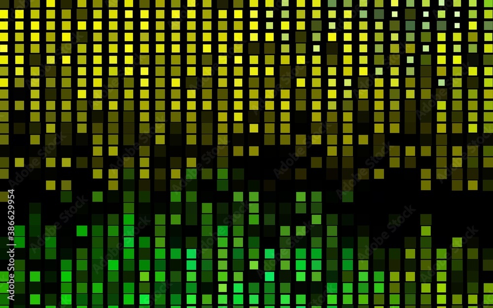 Dark Green, Yellow vector template with crystals, rectangles.