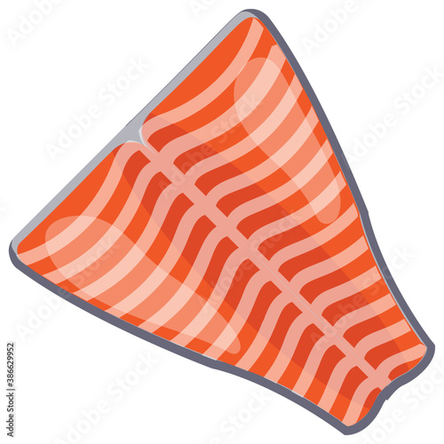 
Red meat slice in raw form for cooking and eating 
