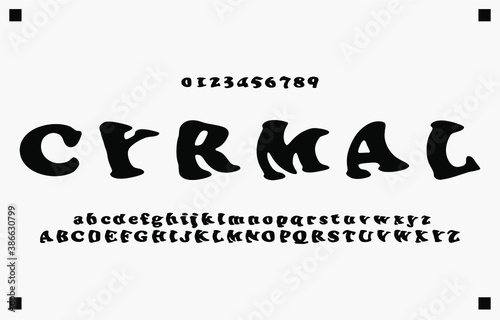 Alphabet letters font and number. Classic Lettering Monochrome Design. Typography fonts regular uppercase and lowercase. Vector illustration eps10