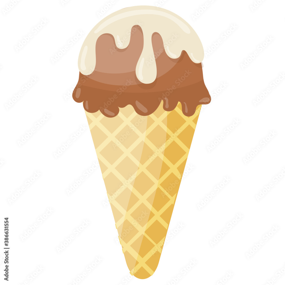 A wafer cone having thick chocolate ice cream characterizing chocolate cone
A wafer cone having thick chocolate ice cream characterizing chocolate cone