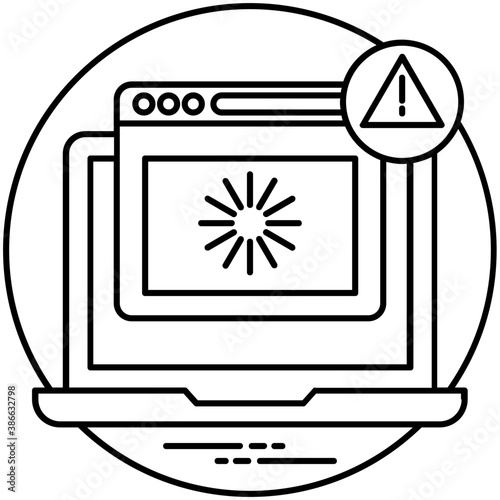 
Electronic gadgets with screen in a icons showing an idea of network devices 
