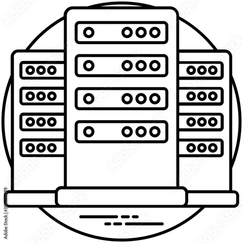 
Three storage devices in a row depicting backup system 
