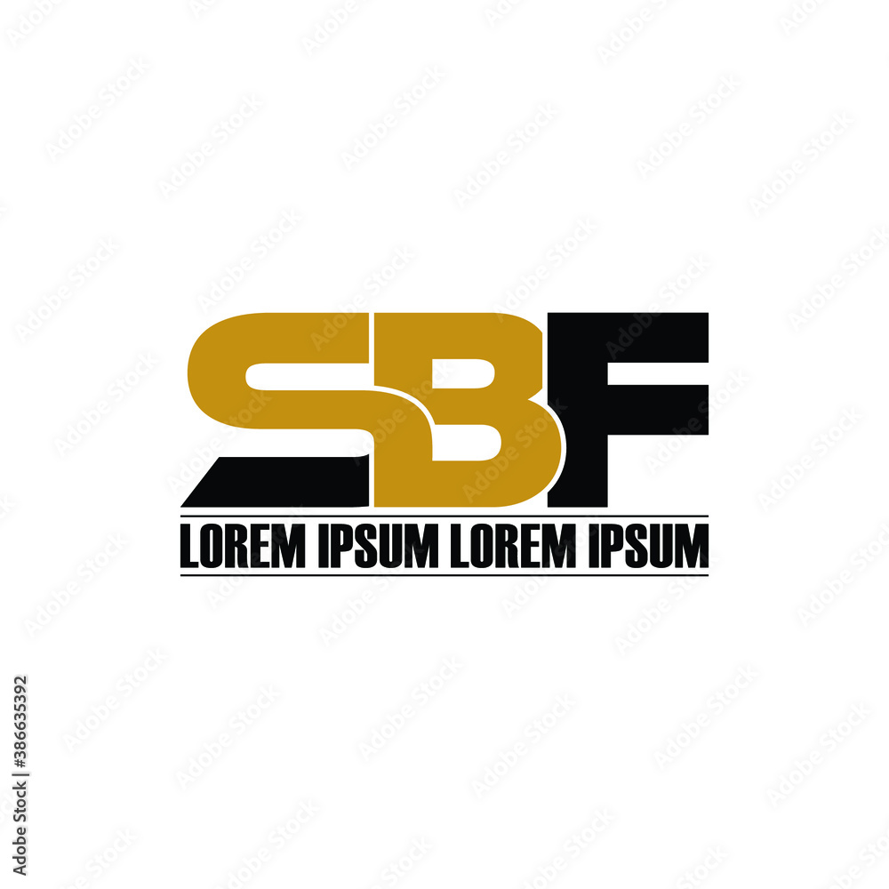 SBF letter monogram logo design vector SBF letter monogram logo design vector