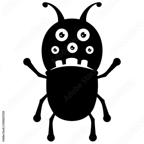 
A one eyed red monster with small horns on head and open mouth, furry fuzzy monster 

