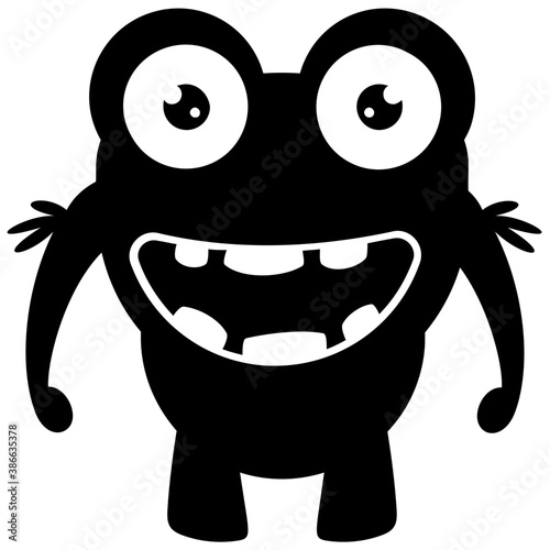 
A pink colored horrible faced creature with bulging eyes and big teeth and unusual body characterizing the oddball monster 
