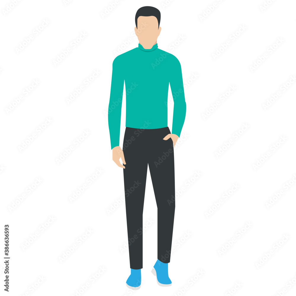 Handsome boy in casual dressing standing with fold arms and crossed legs
Handsome boy in casual dressing standing with fold arms and crossed legs