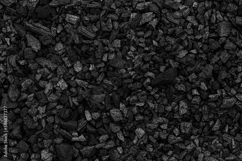 Black charcoal texture for background photo