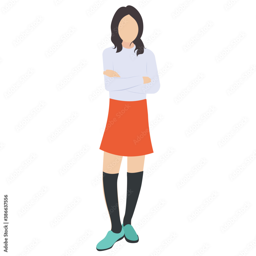 Young girl in casual dressing with tied hand denoting school girl
Young girl in casual dressing with tied hand denoting school girl