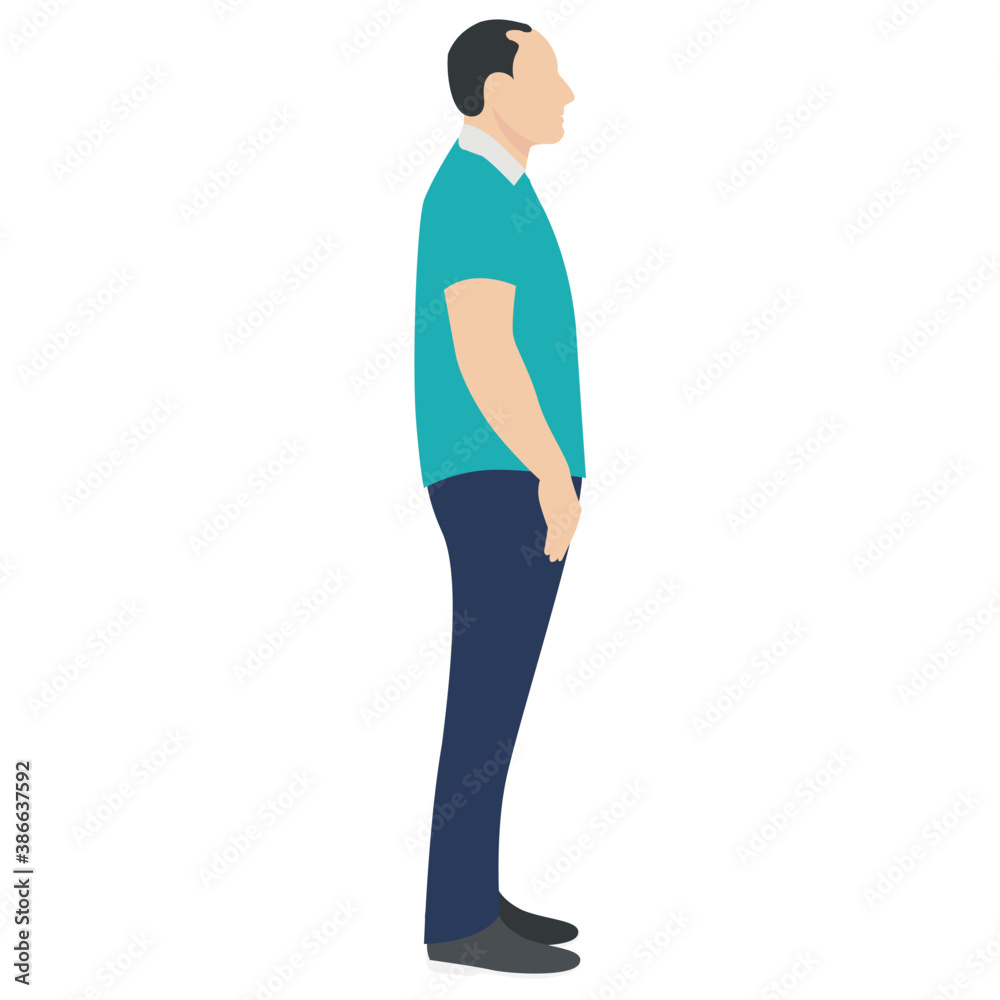 Fototapeta premium Man in funky dressing posing for picture in modeling 