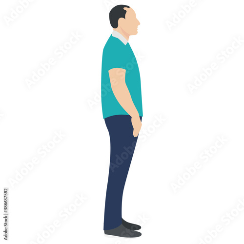 
Man in funky dressing posing for picture in modeling 
