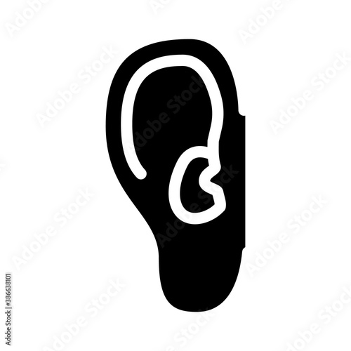 otitis disease glyph icon vector illustration sign