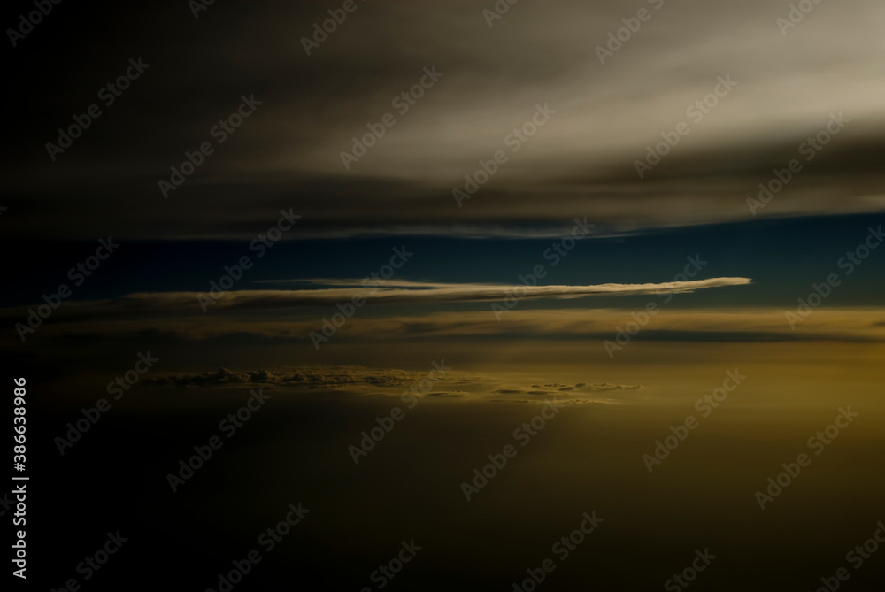Fototapeta premium view of clouds from a plane