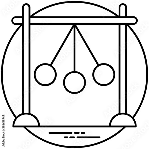 
Newton's cradle; physics concept for action and reaction or cause and effect
