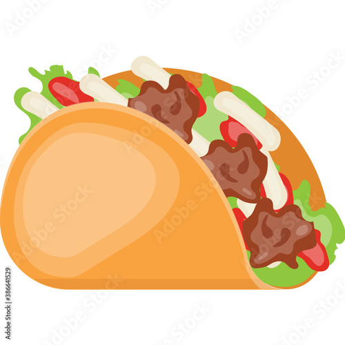 
A dough bread stuffed with chicken and veggies making healthy roll depicting chicken wrap 

