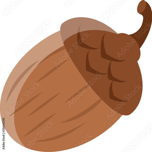 
A brown colored designed fruit from oats family representing  acorn

