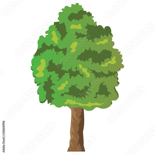 
Chestnut tree, spreading trees flat icon
