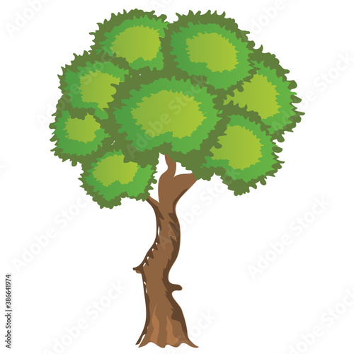 
Chestnut tree, spreading trees flat icon
