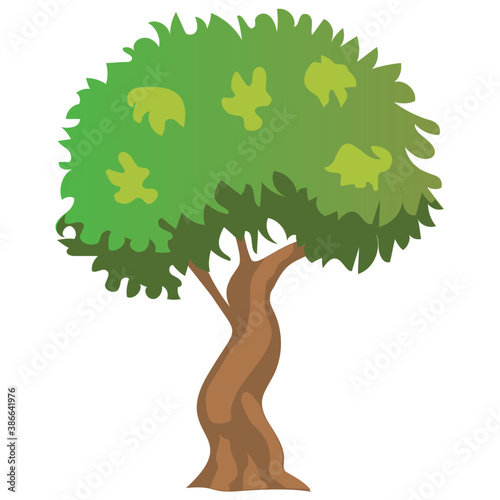 
Chestnut tree, spreading trees flat icon
