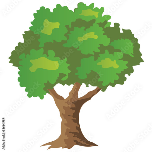 
Chestnut tree, spreading trees flat icon
