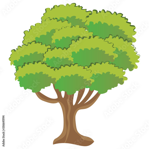 
Chestnut tree, spreading trees flat icon
