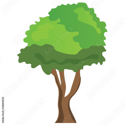 
Chestnut tree, spreading trees flat icon

