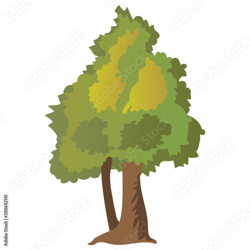 
Chestnut tree, spreading trees flat icon
