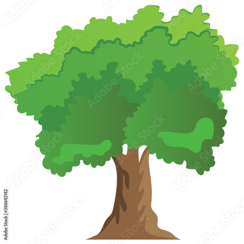 
Chestnut tree, spreading trees flat icon
