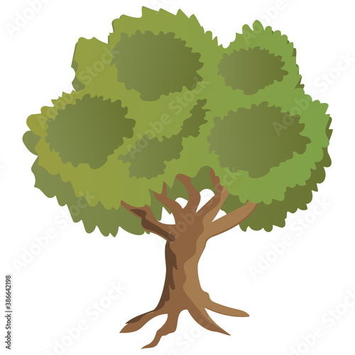 
Chestnut tree, spreading trees flat icon
