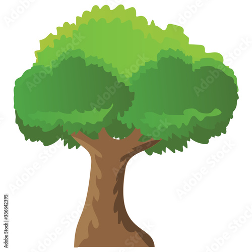 
Chestnut tree, spreading trees flat icon
