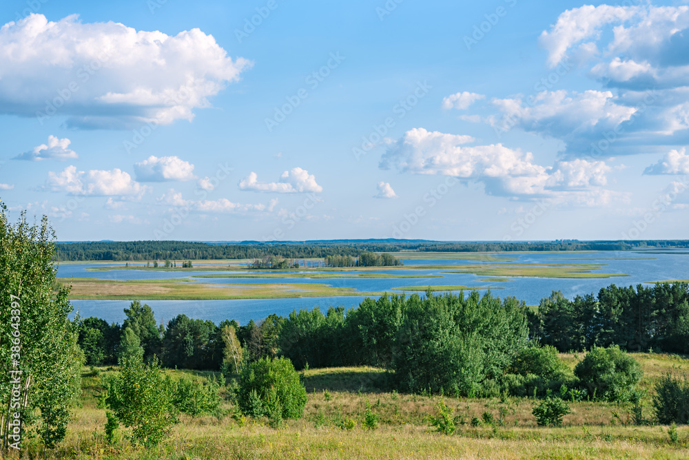 Panoramic view of the Braslav Lakes National Park, Belarus