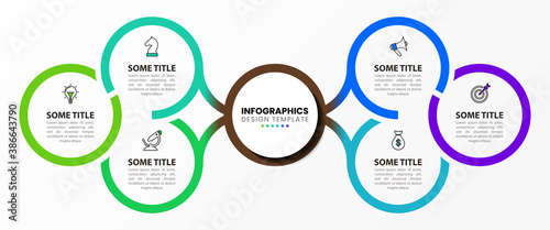Infographic design template. Creative concept with 6 steps