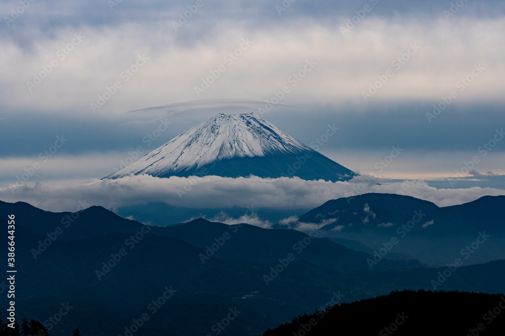 富士川町から見た富士山