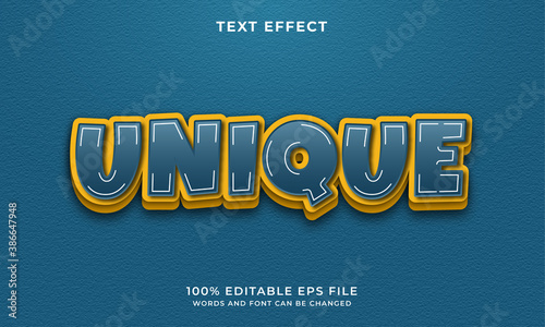 Unique text style - Editable text effect