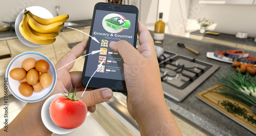 Grocery shopping app cookin...