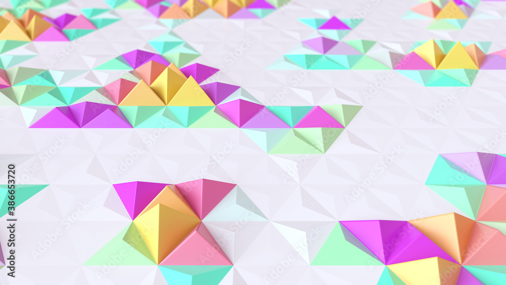 Abstract geometric bright tech pattern. 3D render Abstract geometric bright tech pattern. 3D render
