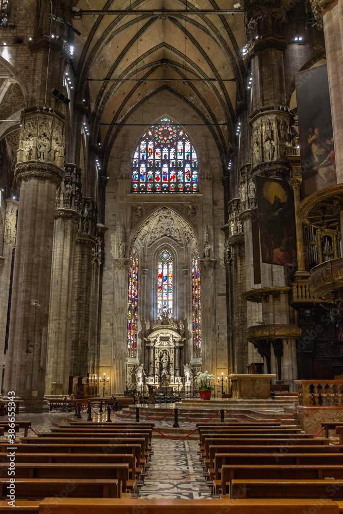 Obraz premium The interior of the Cathedral of Milan - Duomo di Milano in Milan, Italy