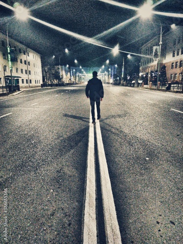 person walking on the street