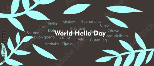 Foto November 21 is the world greeting day