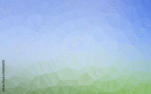 Light Blue, Green vector triangle mosaic cover.