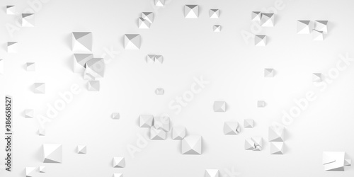 Abstract pyramid geometric concept background. 3D Render.