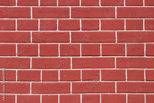Surface of a red brick wall. © Сергей Рамильцев