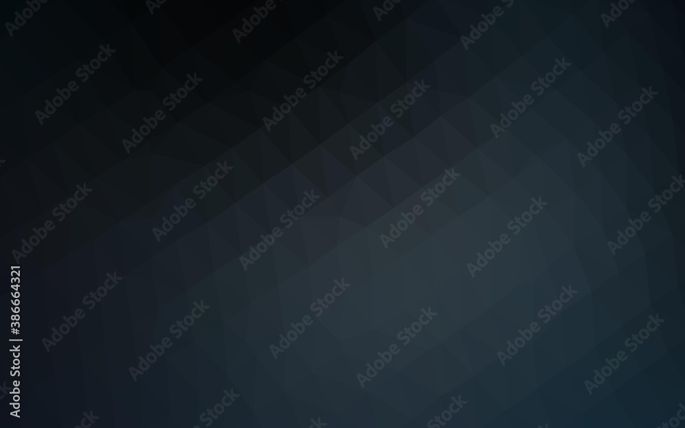 Dark BLUE vector triangle mosaic template. Dark BLUE vector triangle mosaic template.
