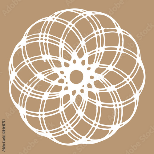 Handbemalter Spirograph, Muster mit einem runden Lineal