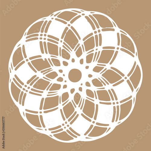 Handbemalter Spirograph, Muster mit einem runden Lineal