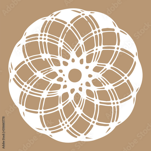 Handbemalter Spirograph, Muster mit einem runden Lineal
