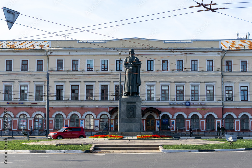 Monument to Yaroslav the Wise in the city of Yaroslavl in Russia