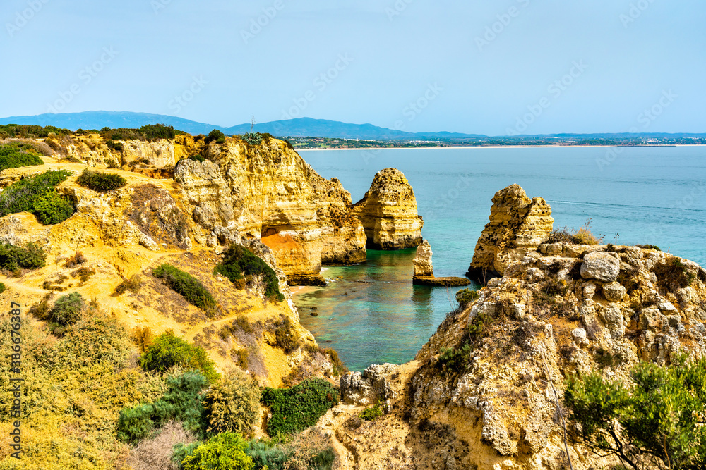 Coastal cliffs at Ponta da Piedade in Lagos - Algarve, Portugal