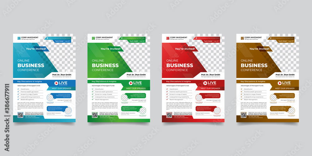 Online Business Conference Template Flyer